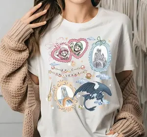 Epic Universe Shirt 2026 Family Park Trip Tee Mario Luigi Toothless Dragon Shirt Gift Universal Orlando Vacation Matching Tee for Kids Adult V3H