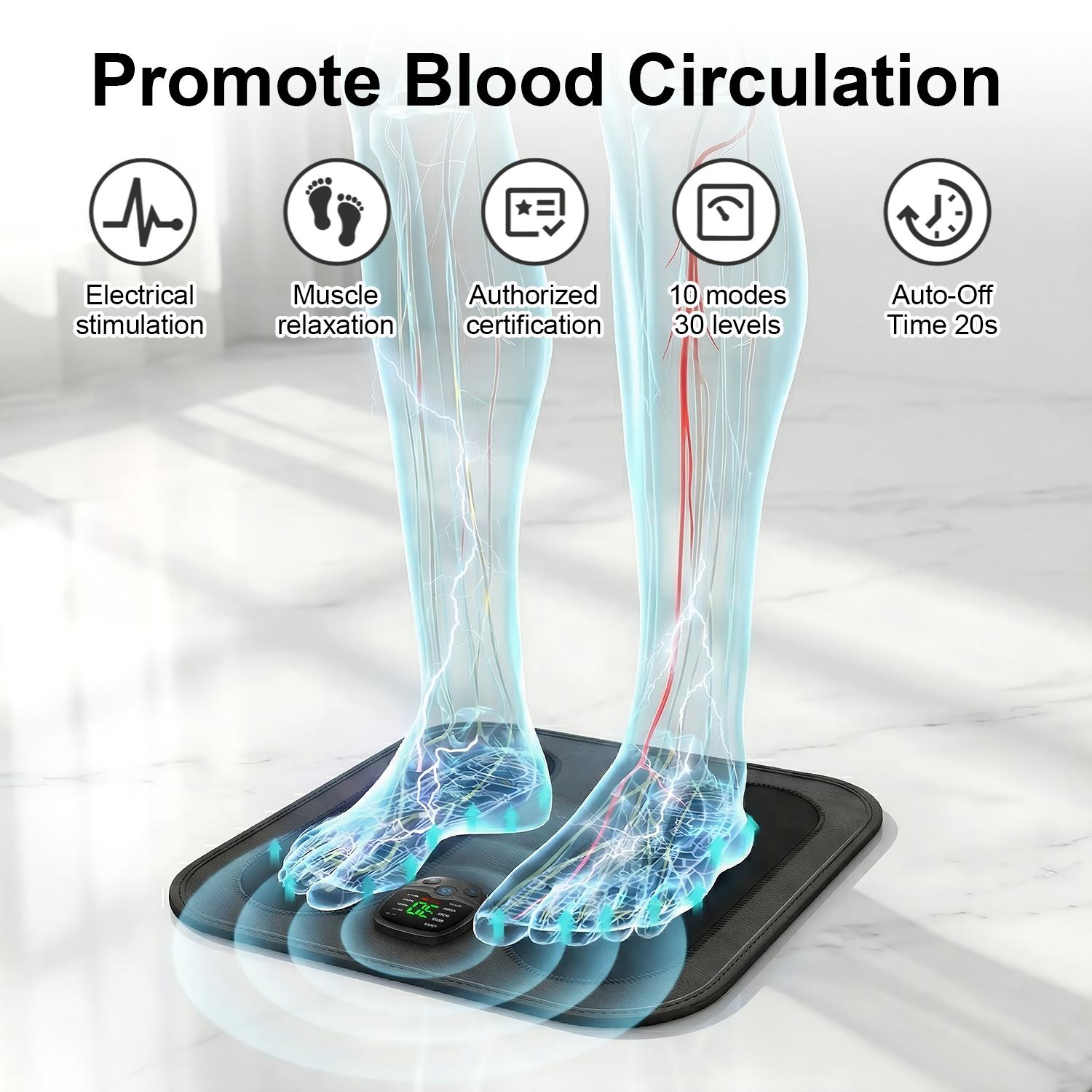 Lotosug Rechargeable USB Foot Massager Mat, perfect for athletes foot, muscle relaxation, 10 Modes 30 Intensities, LCD Display Screen, EMS Foot Massage for Muscle Relaxation, Best mothersdaygift Lotosug Rechargeable USB Foot Massager Mat, perfect for athletes foot, muscle relaxation, 10 Modes 30 Intensities, LCD Display Screen, EMS Foot Massage for Muscle Relaxation, Best mothersdaygift