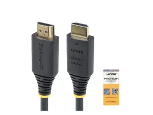 StarTech 2m (6.6ft) Premium Certified High Speed HDMI Cable, 4K 60Hz/1440p 144Hz, HDR10/HDCP 2.2/ARC, 18Gbps, UHD HDMI 2.0 Cord for TV/Monitor, TPE Jacket - HDMI2-CABLE-4K60-2M