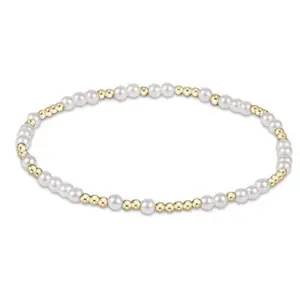 Hope unwritten 3mm bead bracelet-pearl