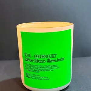 NO. 01 — Golden Quiet Coconut Soy Candle with Luxurious Sparkle & Scented notations Aroma Decor