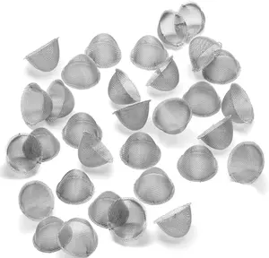 Summer Gift  Pipe Screens 1/2 Inch 0.5 Inch 30 Pieces Adjustable Tapered Design Bowl Screens, 100% Stainless Steel Mesh