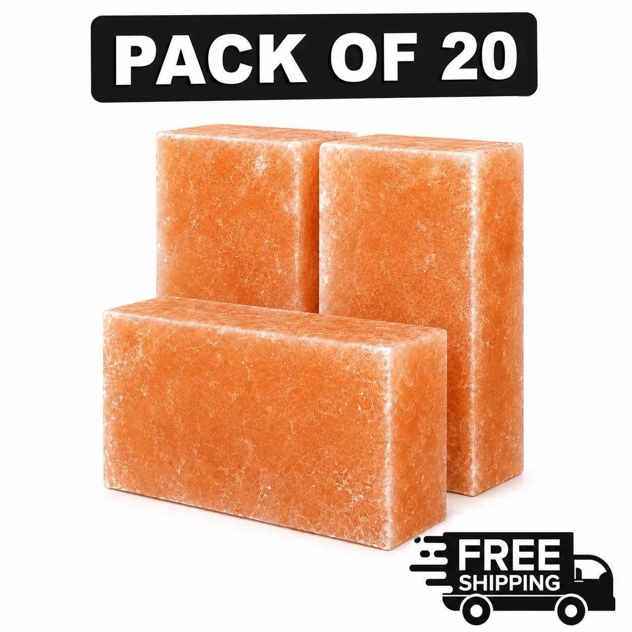Himalayan Pink Salt Tiles 8x4x2 — Pack of 20