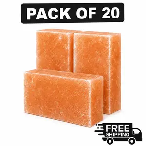 Himalayan Pink Salt Tiles 8x4x2 — Pack of 20