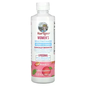 MaryRuth's Women's Multivitamin + Hair Growth, Peach, 15.22 fl oz (450 ml)