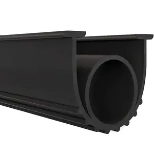 B BRAZIFY Garage Door Seals Bottom Rubber Weather Stripping Kit Seal Strip Replacement,Universal Weatherproof Threshold Buffering Sealing Rubber 5/16 Inch T Ends, 3 3/4 Inch Width (16 Ft, Black) Door Seal for Doors