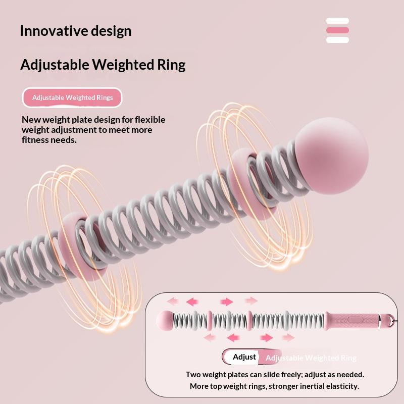 Multifunctional Cordless Battle Rope with Adjustable Weighted Rings for Men Women Fitness Home Use Arm Strength Training Equipment