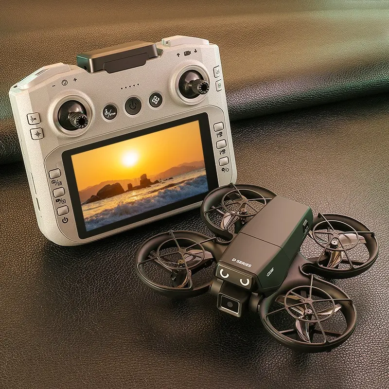 D36 Folding Drone with 4.3in Screen Remote, 4K Dual Camera, Real-Time FPV, Auto Follow, Obstacle Avoidance, 1-Key Takeoff, 2 Batteries for Long Flight, Perfect Gift Box Packaging