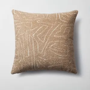 Maze Camel and Cream Decorative Pillow