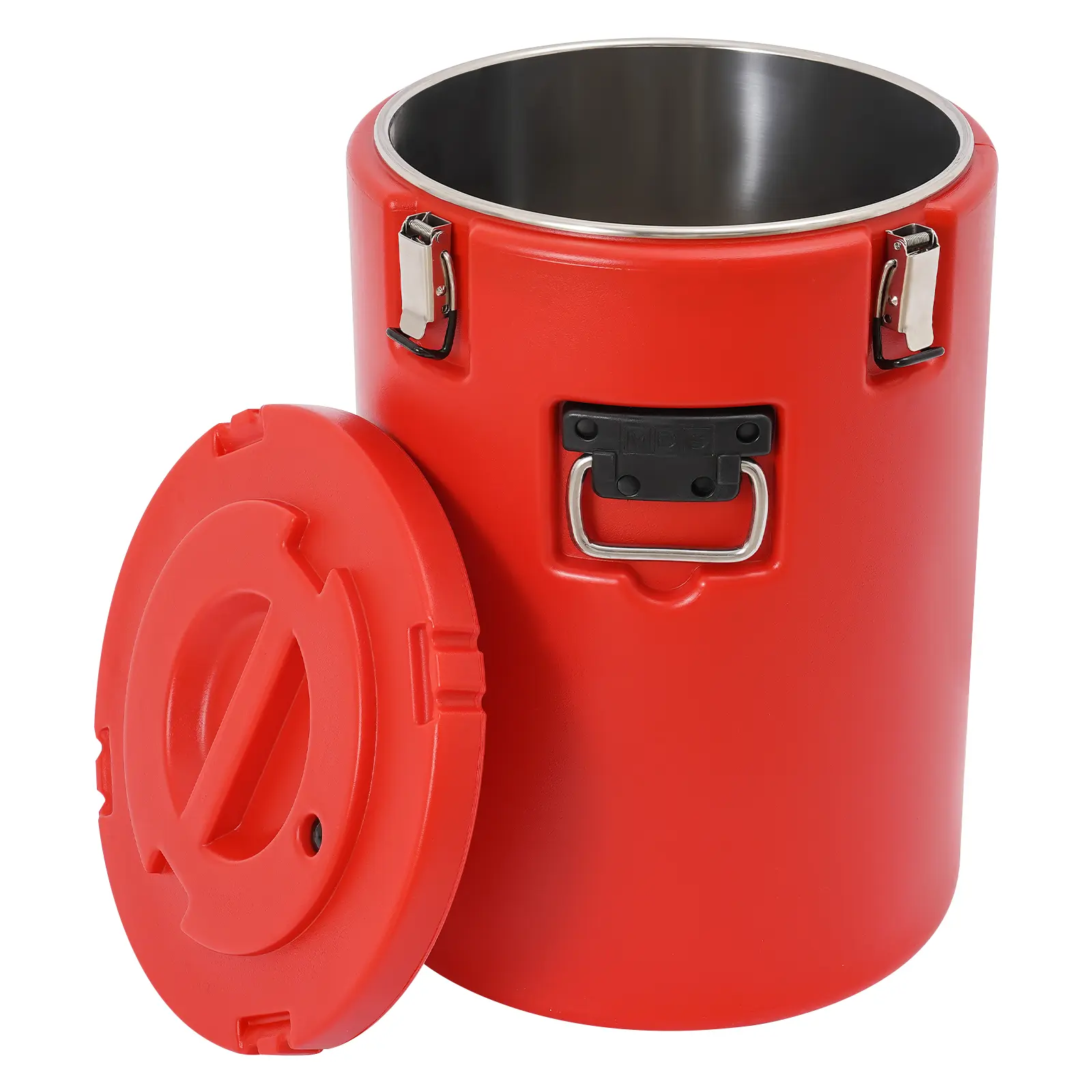 Stainless Steel Commercial Insulated Beverage Dispenser - 40L (No Faucet), 15L Hot & Cold Soup Container, 2.7kg, Easy Carry, Insulation Layer, Temperature Lock, for Hotels, Parties, Iced Tea/Hot Chocolate Service (Kitchen Countertop Water Cooler)