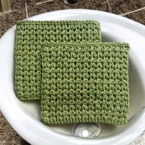 Crochet Cloth set of 2, Cotton Washcloth/Dishcloth Multi use
