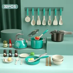 32-Piece Cooking Utensils Set for Kids, Realistic Kitchen Toy for Boys & Girls, Birthday Gift Idea for Children