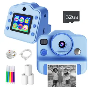 Kids Camera Print Camera Multifunctional Camera Supports Mp3 Games Built-In Educational Toy for Children High-Definition Dual Cameras,Boys & Men gifts