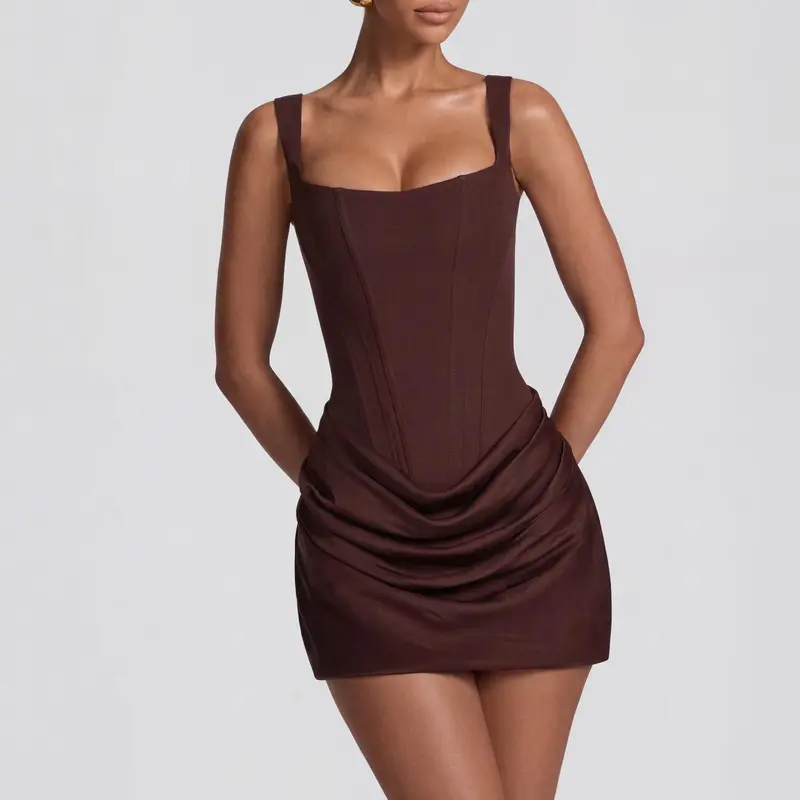 bodycon scrunch dress Harmony Square Neck Bodycon Maxi Dress Navy | Wedding Guest Dress | Square Neck main image 1