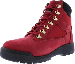 Men's Timberland Field Boot 6 In WP Boot Dark Red Nubuck (TB0A2JNW F41)