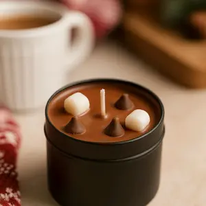 Wickless Cocoa Melody with wax marshmellow & chocolate chips