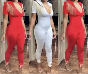 Izzy Jumpsuit Spandex Womenswear red