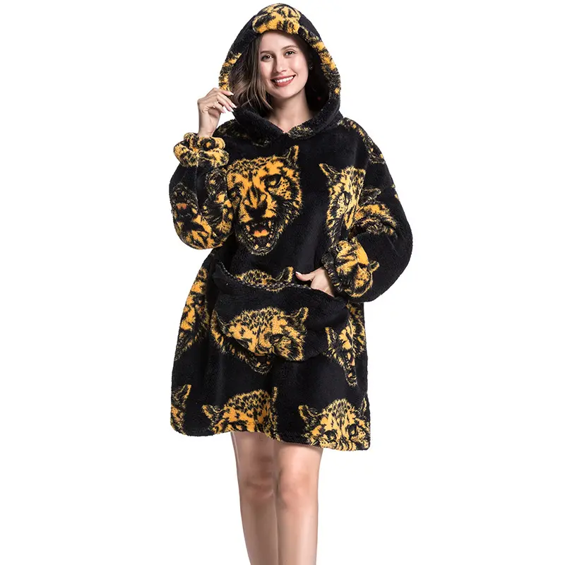 Leopard head warm clothing