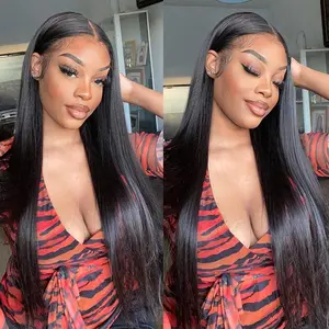ISEE Straight 13*4 Transparent Lace Front Wigs Pre-Plucked Human Hair Wig in Natural Black Color #TikTokShopHolidayHaul