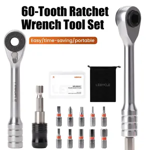 Portable Bicycle Torque Wrench, Essential Cycling Tool, Compact Design for Easy Carry, Ideal for On-The-Go Repairs, Multifunctional Wrench Set