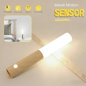Multifunctional Motion Sensor Night Light, LED Rechargeable Magnetic Wall Lamp, Easy Installation, Wireless Design, Home Decor