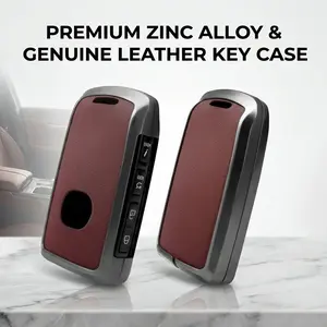 Mazda Key Fob Cover Leather Zinc Alloy Keychains Full Protection Case for Mazda 3 6 CX-5 CX-9 CX-30 CX-50 Premium Men Car Accessories Key Holder