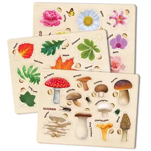 Wooden Decorative Food & Floral Tile Set