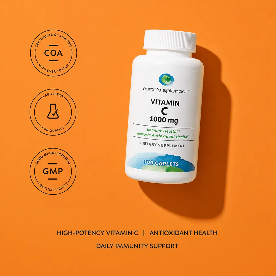 Ascorbic Acid Vitamin C 1000 mg Immune Support Dietary Supplement Capsules