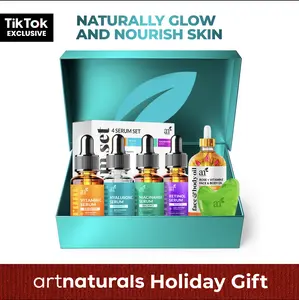 Full Glow Up Skin Kit — Vitamin C, Retinol, Niacinamide & Hyaluronic Serums + Rose & Vitamin E Body Oil + Face Sculpting Gua Sha |