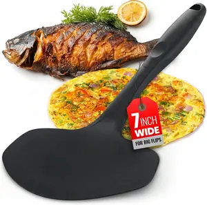 Kitchen Discovery Flexible Extra Wide Spatula – 7 Inch Egg Flipper & Pancake Turner