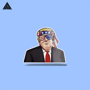 American Trump Sticker || vinyl sticker, water bottle sticker, tumbler stickers, laptop decals, waterproof, sticker, donald, trump, funny Decor Decorative Tiles Sticker Ornaments