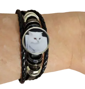 Custom Photo Bracelet - Interchangable Snap On Image