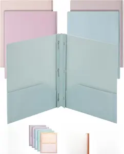 Plastic Folders with Pockets and Prongs 5 Pack Muted Pastel Colors Letter Size 8.5 x 11 inch Back to School Supplies Pink Blue Green CUTE SCHOOL SUPPLIES cute  school  supplies