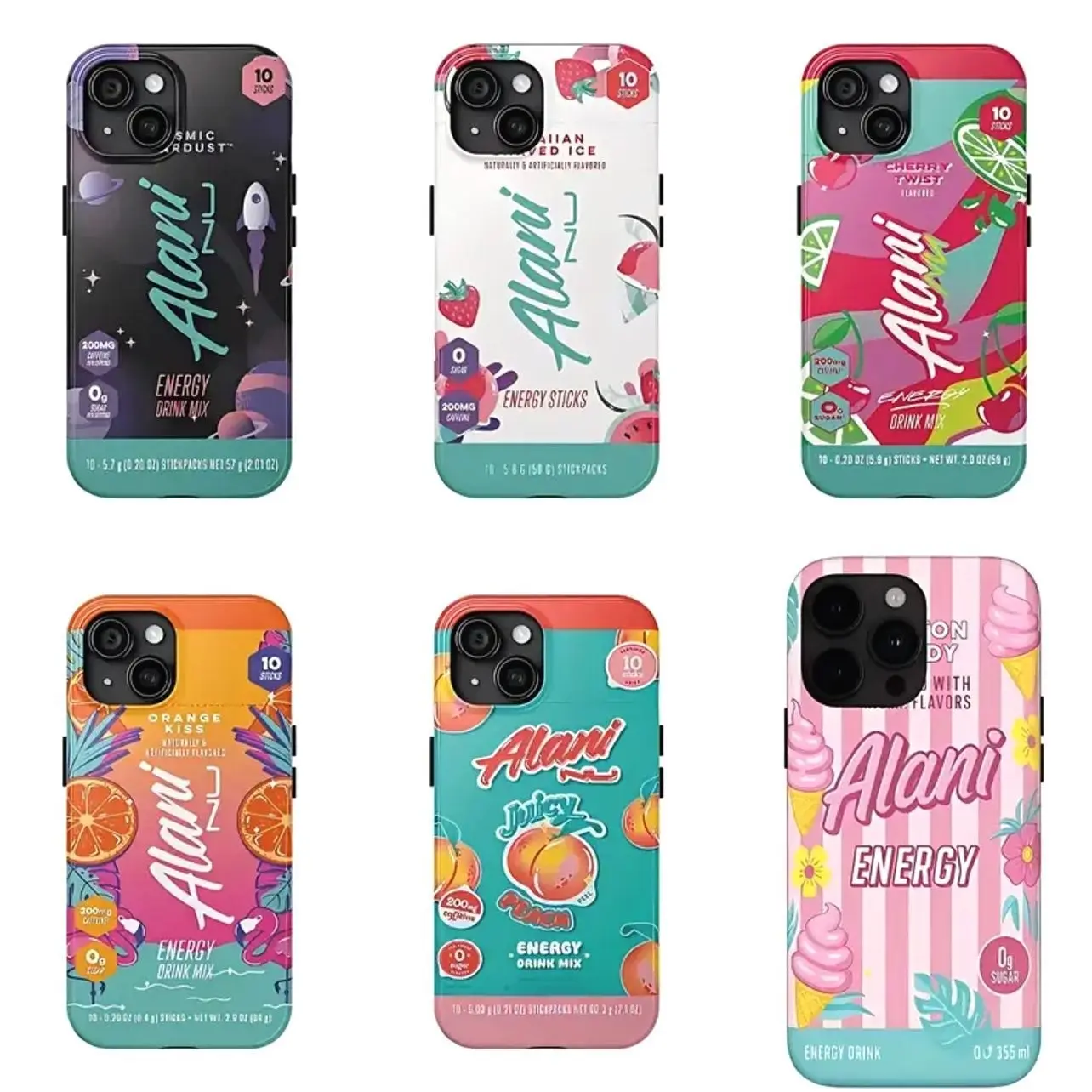 Alani Energy Drink Inspired Phone Case Cover Compatible with iPhone X, 11, 12, 13, 14, 15, 16, 17 Plus Pro Promax & SS Galaxy S21-25 Series