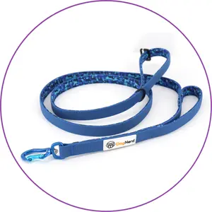 DogNerd - 6' or 8' Dual Handle Heavy Duty Dog Leash - 3/4" Silicone Webbing & Neoprene with Camo Pattern, Swivel D-ring Carabiner - Comfortable, Waterproof & Floats - Medium, Large, Giant Breed K9