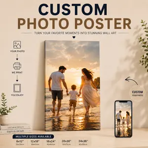 Custom Photo Canvas Painting Frame - PersonalizedCanvas Wall Art Transform Your Photos into Stunning Framed WallArt, Digital Printed Photos on Canvas, Perfect for Home DecorationGifts and Souvenirs