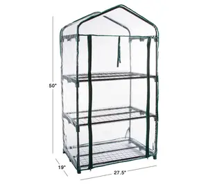 Pure Garden 3 Tier Mini Greenhouse Portable Greenhouse