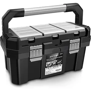 13 inch Small Tool Box with Removable Tray, Truly and For Hobby or Craft Toolbox, (Internal Size:12.9"Lx6.1"Wx5.9"H)