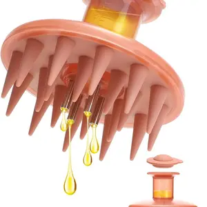 Liquid Applicator Brush for Serum and Essential Oils, Body Care, Silicone Comb Teeth, Helps Scalp Massage and Relaxation, Abs Material, Body Care Tool