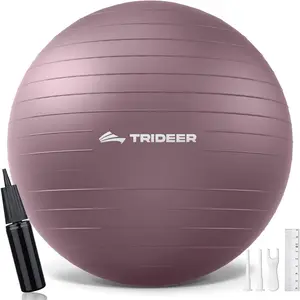 Trideer Yoga Ball – Anti-Burst Exercise Ball for Pregnancy, Office, Birthing, Stretching & Core Workout – Home Gym & Therapy