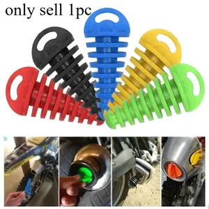 Exhaust Pipe Plug Motorcycle Motocross Tailpipe Rubber Air Bleeder Plug Exhaust Silencer Wash Plug Pipe Protector Motor Parts Accessories Motorbike