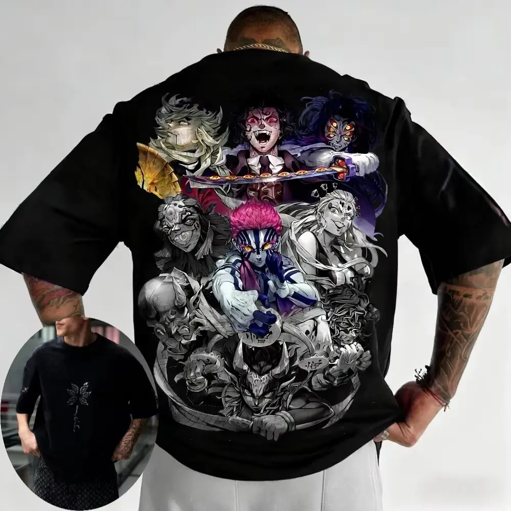 Demon Slayer Anime Demon Team Men's Streetwear T-shirt, Akaza Douma Kokushibo Anime Unisex Sweatshirt, Hoodie, Gift For Fan Shirt