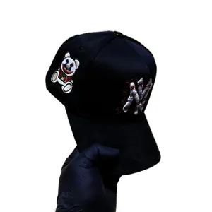 GORRA DE PAYASO OSO PARA NIÑOS) Color negro bordado