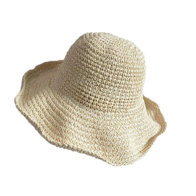 Women's Summer Sun Hat, Wide Brim Straw Hat in Solid Color, Foldable Beach & Travel Hat, TikTok Viral Hat Dupe, Lightweight Sun Protection Accessory Women's Summer Sun Hat, Wide Brim Straw Hat in Solid Color, Foldable Beach & Travel Hat, TikTok Viral Hat Dupe, Lightweight Sun Protection Accessory
