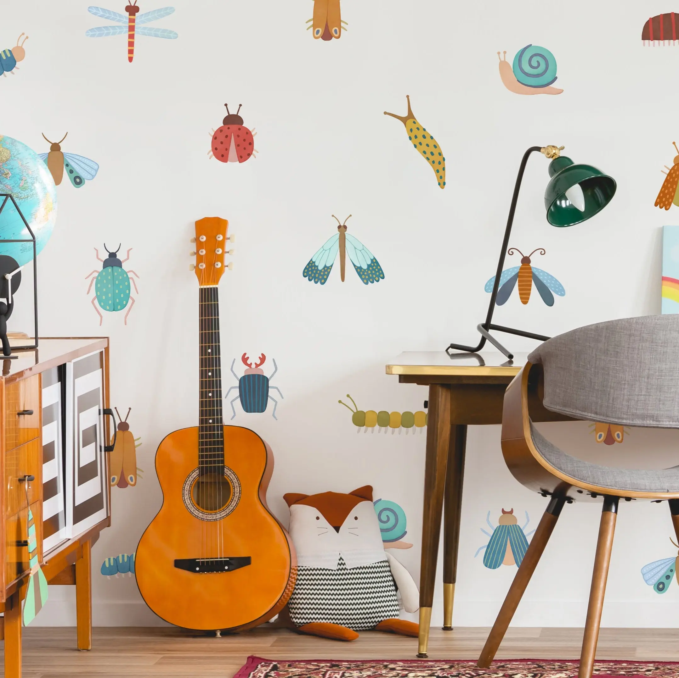 Bug Wall Decals - Removable & Reusable Fabric Wall Stickers