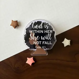 God Is Within Her Phone Grip – Psalm 46:5 Black Girl Book Lover Design, Faith Inspired Melanin Accessory
