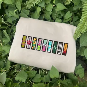 The Hashira Embroidered Sweatshirt, Demonslayer Shirt, Anime Shirt, Embroidered Shirt, Embroidered Hoodie, Anime Gift For Him