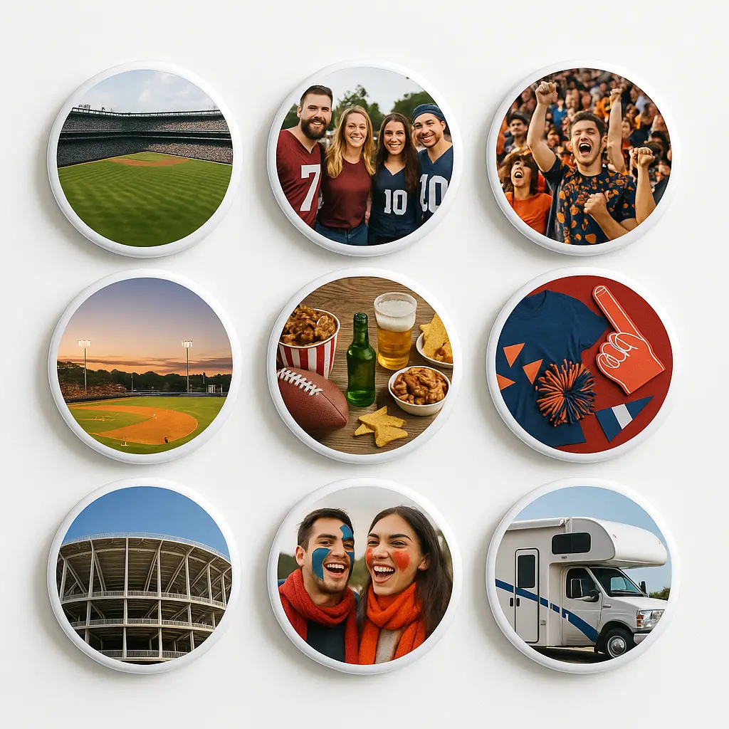 Custom Game Day Photo Magnets (2.25" Round)