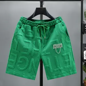 2025 new plus size summer loose men's shorts trendy fashion five-point beach pants casual pants