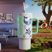 Glow-in-the-dark white marine life